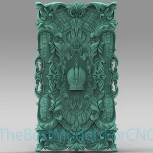 3D Model STL File for CNC Router Laser & 3D Printer Decor Crown Backgammon
