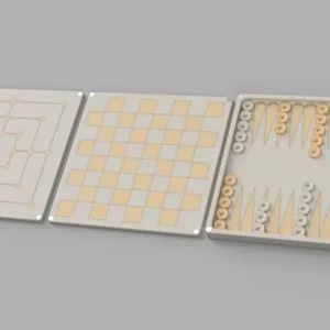 3-in-1 Board Games - Chess, Mill, and Backgammon with Pieces and Magnetic Connection