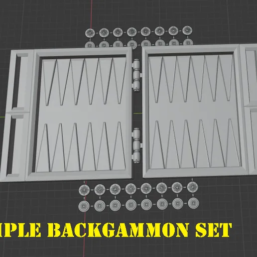 simple backgammon set and dice