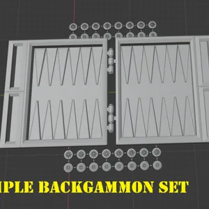 simple backgammon set and dice