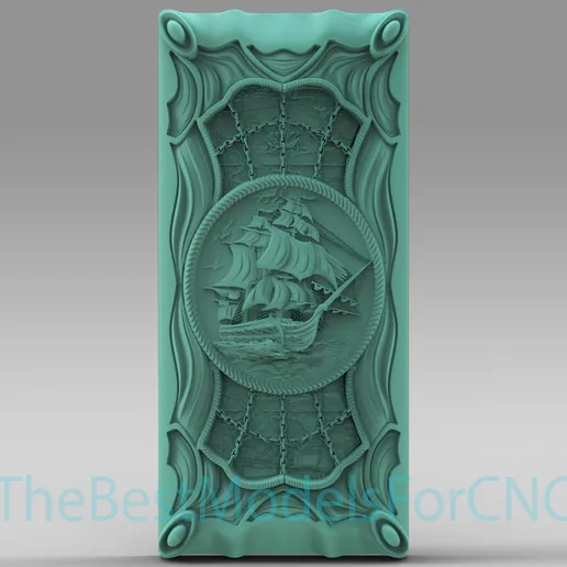 3D Model STL File for CNC Router Laser & 3D Printer Backgammon Sail Ship