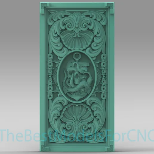 3D Model STL File for CNC Router Laser & 3D Printer Backgammon Sea Skull