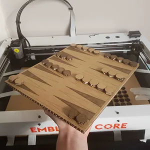 Backgammon Board and pieces Lasercut