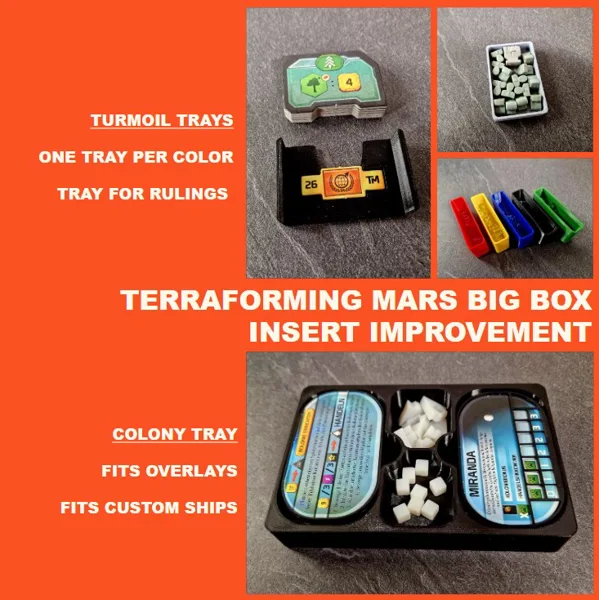 TERRAFORMING MARS BIG BOX IMPROVEMENTS for Colony & Turmoil expansion