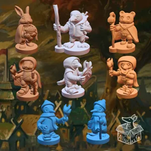 Everdell Silverfrost miniatures