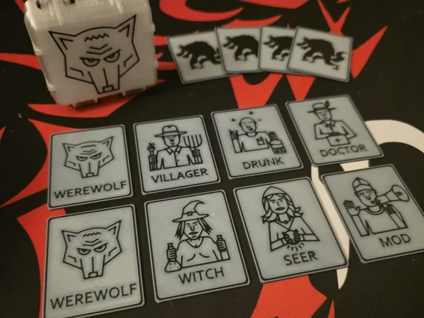 Ultimate Werewolf Game set with box case