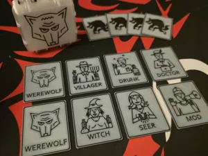 Ultimate Werewolf Game set with box case
