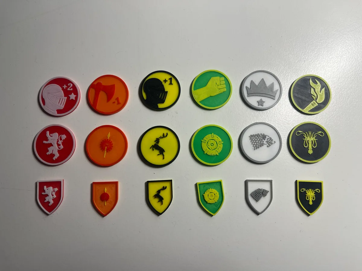 Game of Thrones Board Game Power and Order Tokens