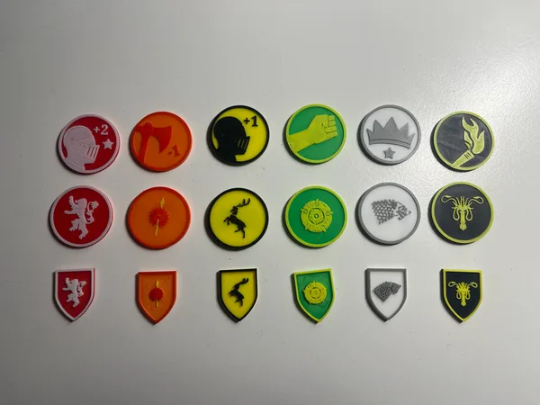 Game of Thrones Board Game Power and Order Tokens