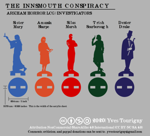 Arkham Horror LCG Investigator Standees (Innsmouth Conspiracy)