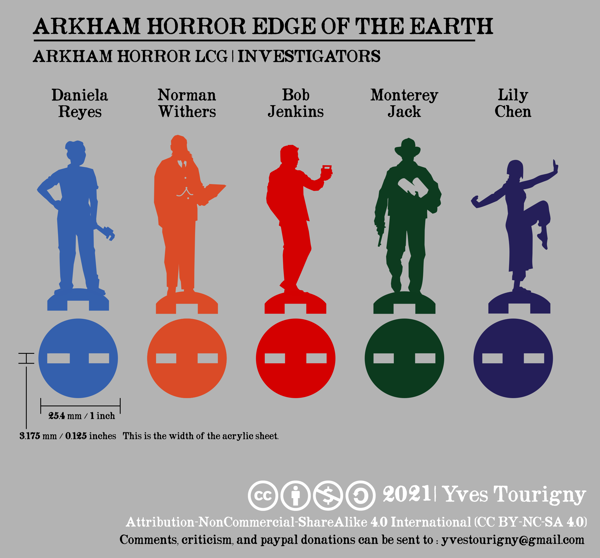 Arkham Horror LCG Investigator Standees (Edge of the Earth)