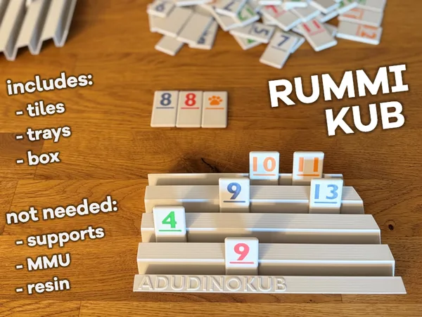 Rummikub - Complete Rummy Cube Game with Tiles, Trays and Box!