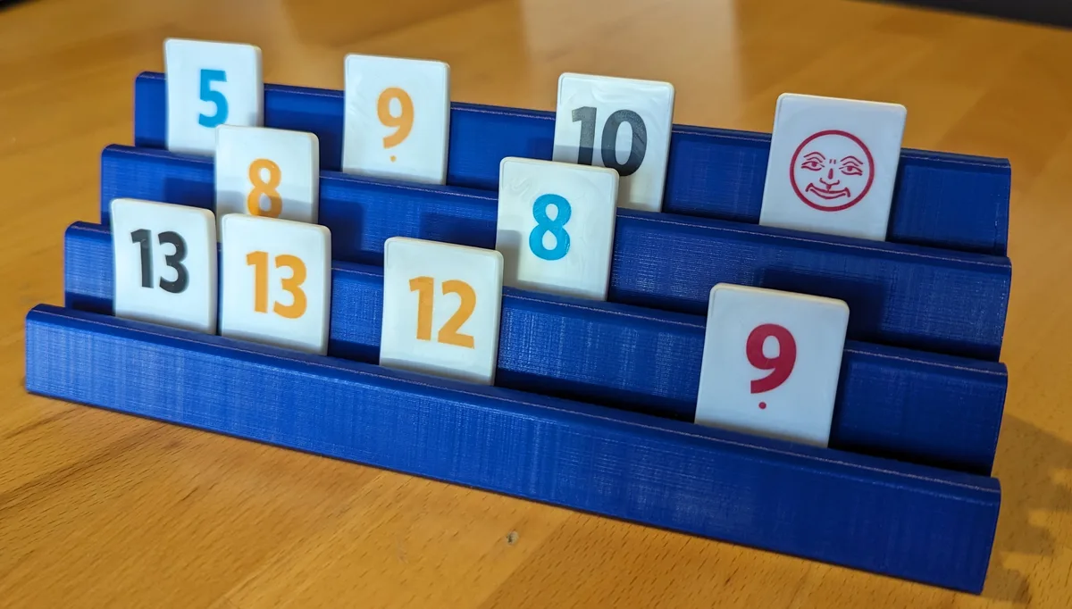 Rummikub stand rack board chip holder