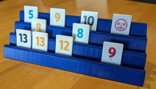 Rummikub stand rack board chip holder