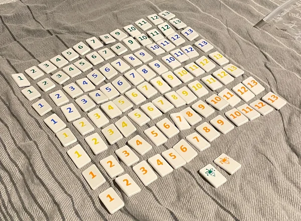 Rummikub tiles multi color