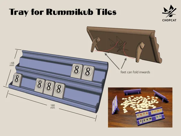 Tray for Rummikub Tiles