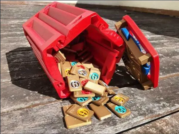 Scaled down for travel rummikub tiles