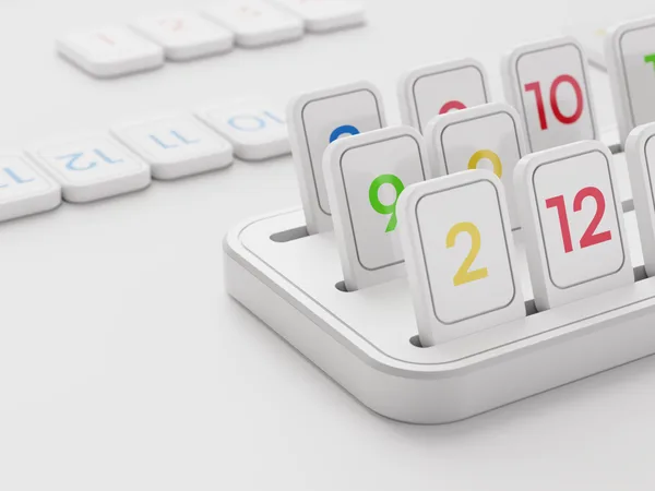 Rummikub set with Jokers, Storage box, and Racks