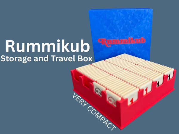Rummikub Tiles Storage and Travel Box