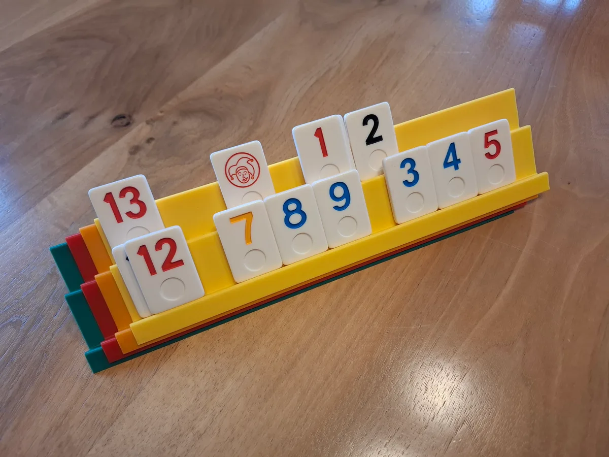 Rummikub Tile Rack,  extra light & stackable