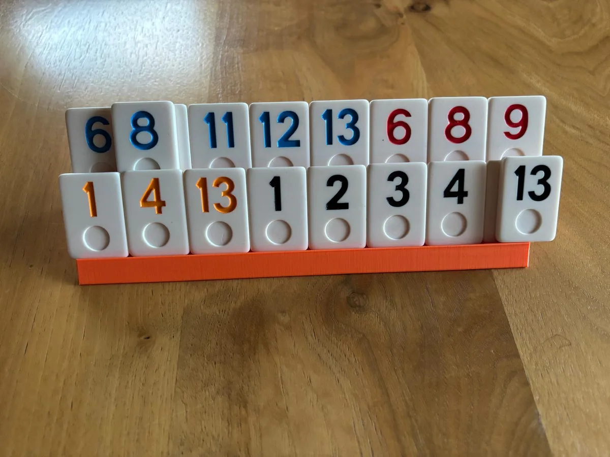 Rummikub Tile Rack,  thin & Stackable