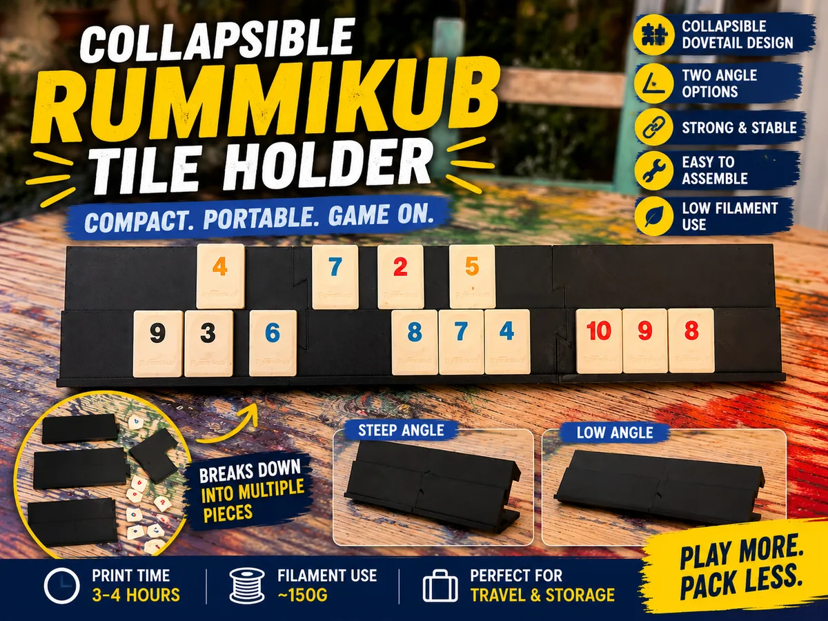 Collapsible Rummikub Tile Holder
