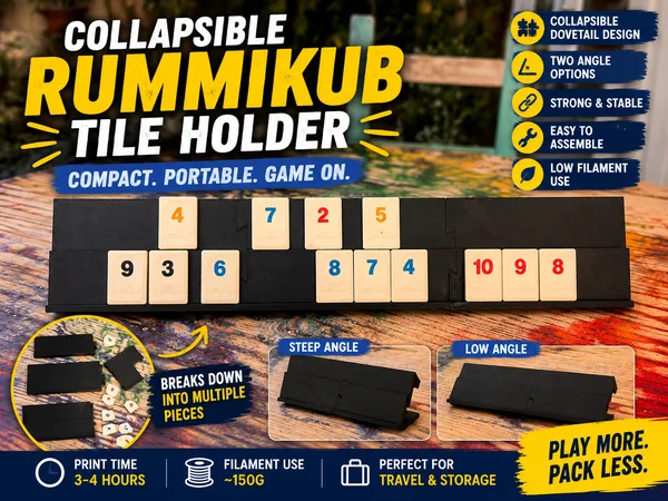 Collapsible Rummikub Tile Holder
