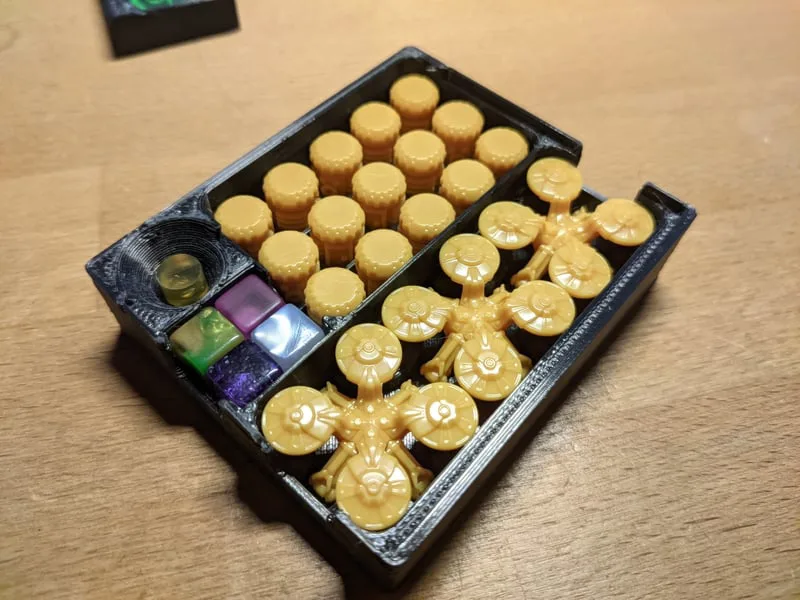 Cryo Board game organizer improved parts