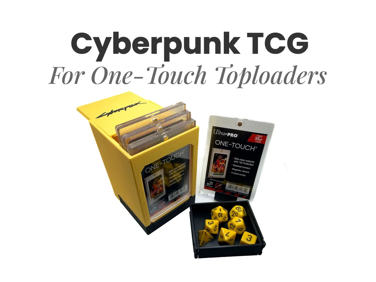 Cyberpunk TCG Deck Box for One-Touch Toploaders