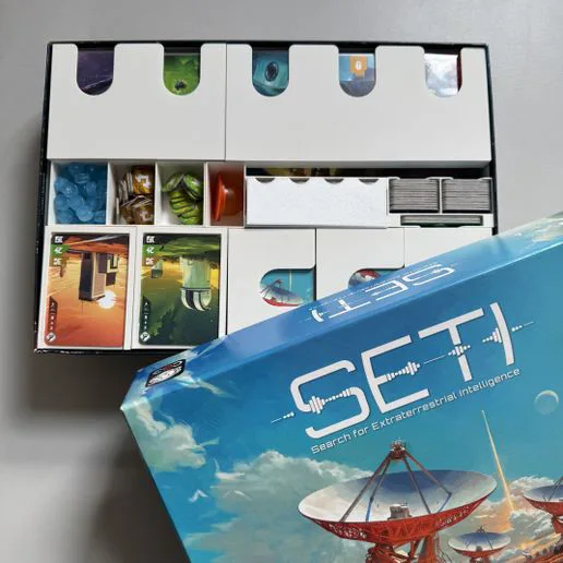 SETI + Space Agencies expansion - Board Game Insert & Organizer