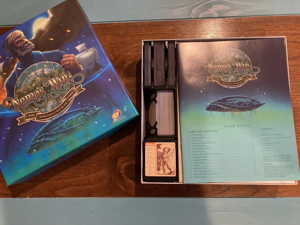 Nemo's War 2e Organizer Insert for base game and 3 expansions