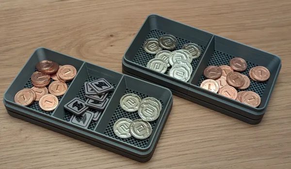 Double Game Tray with Lid - 2 and 3 Compartments