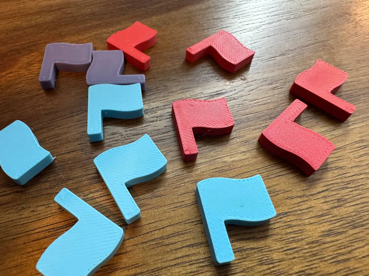 Board Game Flag Tokens - Delta