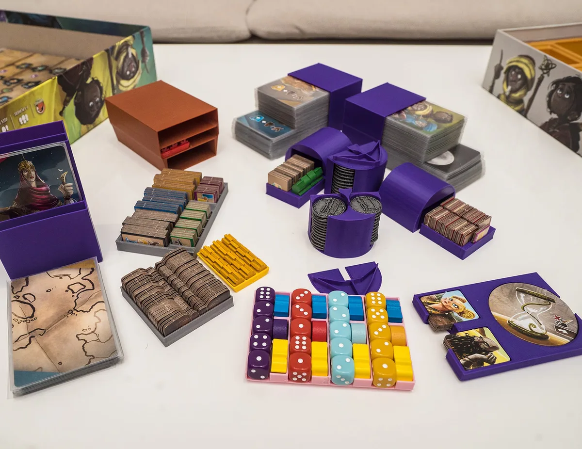 Wayfarers of the South Tigris + Tides of Trade boardgame organizer