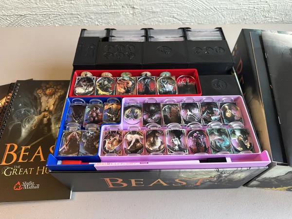 Beast Board Game Insert – Shattered Isles, Great Hunt, Lost Contracts, All Acrylics Game and Expansions Organizer