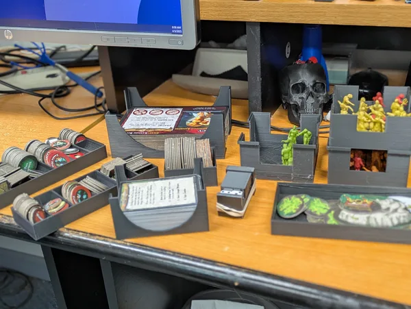 Organizers and Game pieces for Last Night on Earth Board Game with expansions