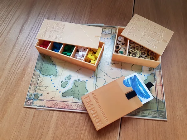 Eight-minute Empire boardgame storage