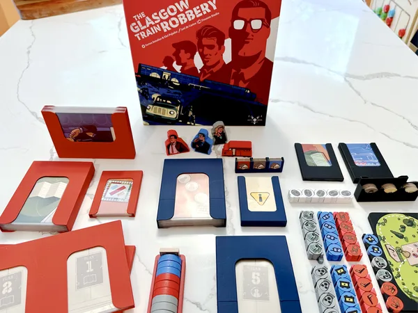 The Glasgow Train Robbery Board Game Insert