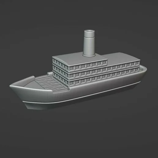 XX century boat - board game token