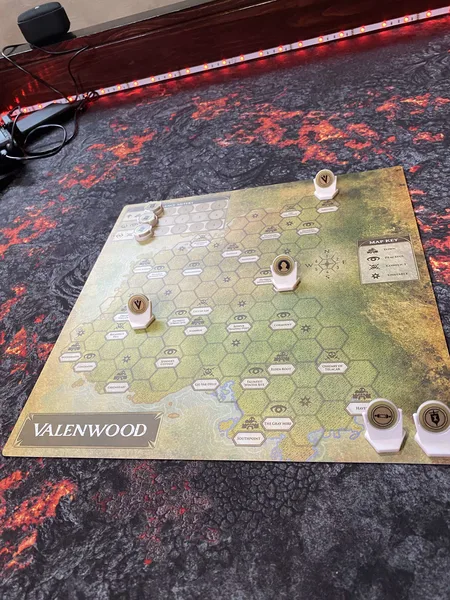 Elder Scrolls Betrayal of the Second Era tray and mini overland map chip magnetic holder