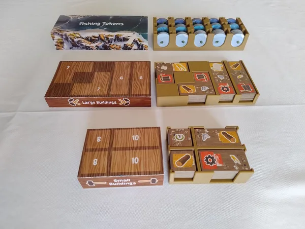 Saltfjord - Inserts for Fishing Tokens and Building Tiles incl. sleeves