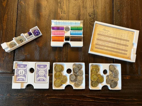 Obsession Insert / Organizer - Holds 2nd Ed. Base Game, Wessex, Upstairs Downstairs, and Useful Box