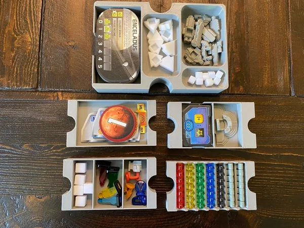 Terraforming Mars Big Box Trays and Small Card Box