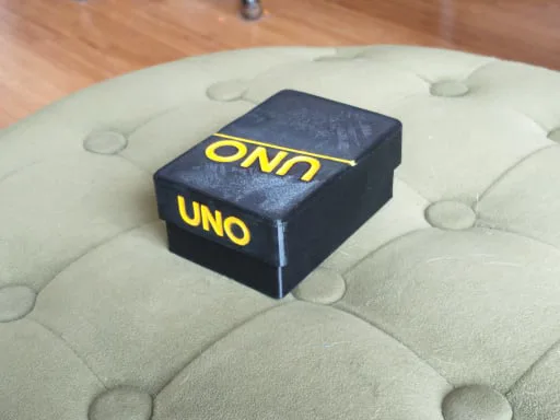 Uno Card Box with label