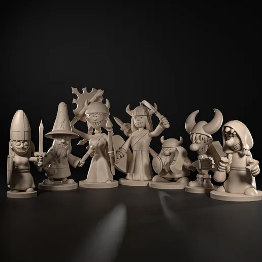 Munchkin – Set of 7 Miniatures (Commercial license)