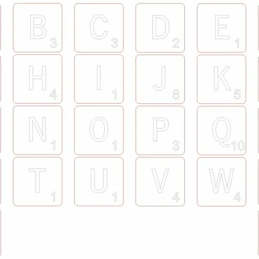 Laser Cut Scrabble Letters