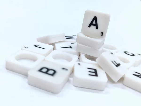 Scrabble letter tiles - A