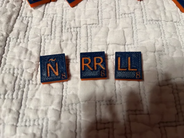 Spanish Scrabble Tiles
