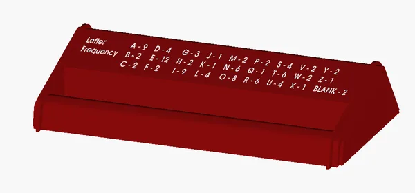 Single-row tile rack for Scrabble