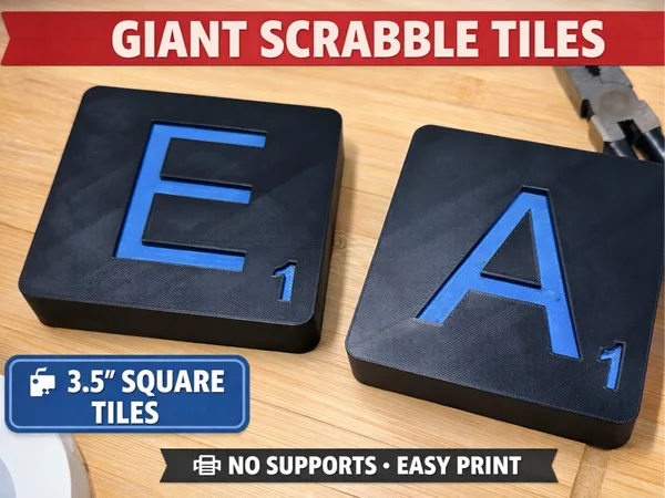 Giant Scrabble Tiles – Full 100-Piece Set
